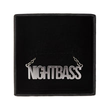 Load image into Gallery viewer, Night Bass Nameplate Necklace (Silver)