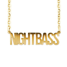Load image into Gallery viewer, Night Bass Nameplate Necklace (Gold)