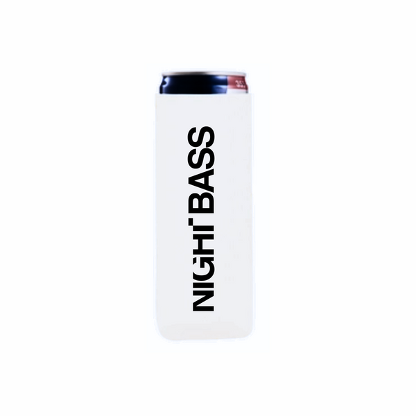 Night Bass Koozie (Slim Can) White