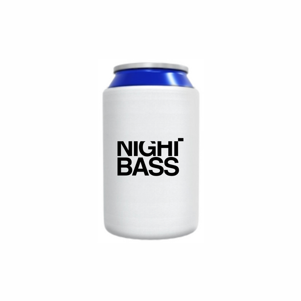 Night Bass Koozie (Standard Can) White