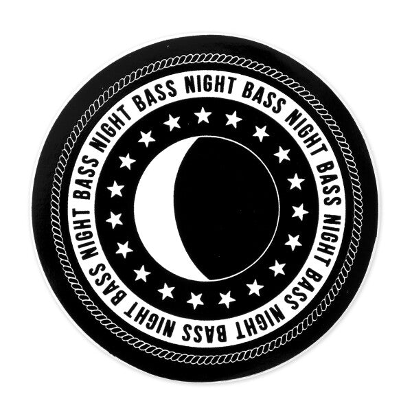 Night Bass Round Crest Sticker