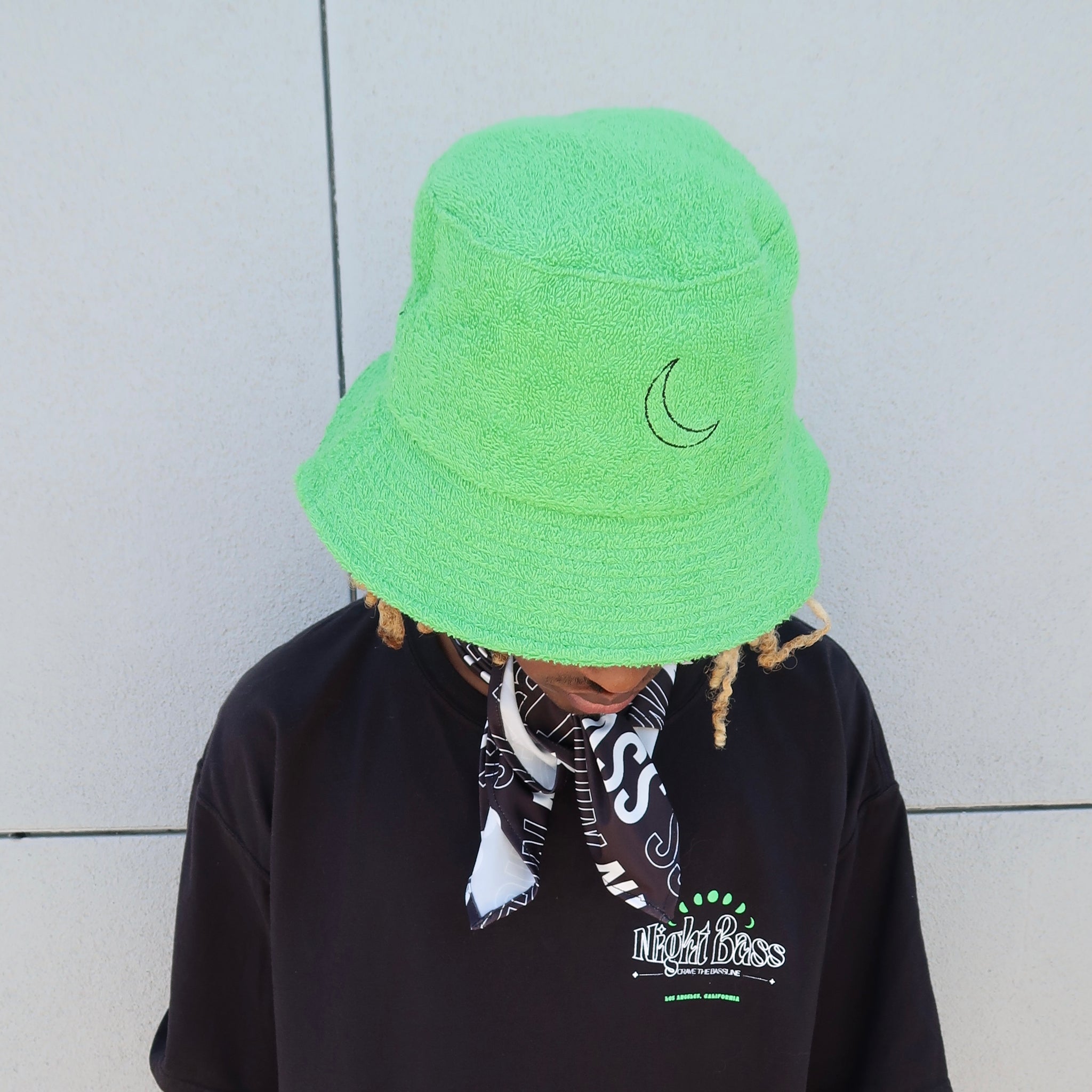 Lack of Color Green Terry Bucket Hat Marina Bucket in Emerald – Hemlock Hat Co main image 3